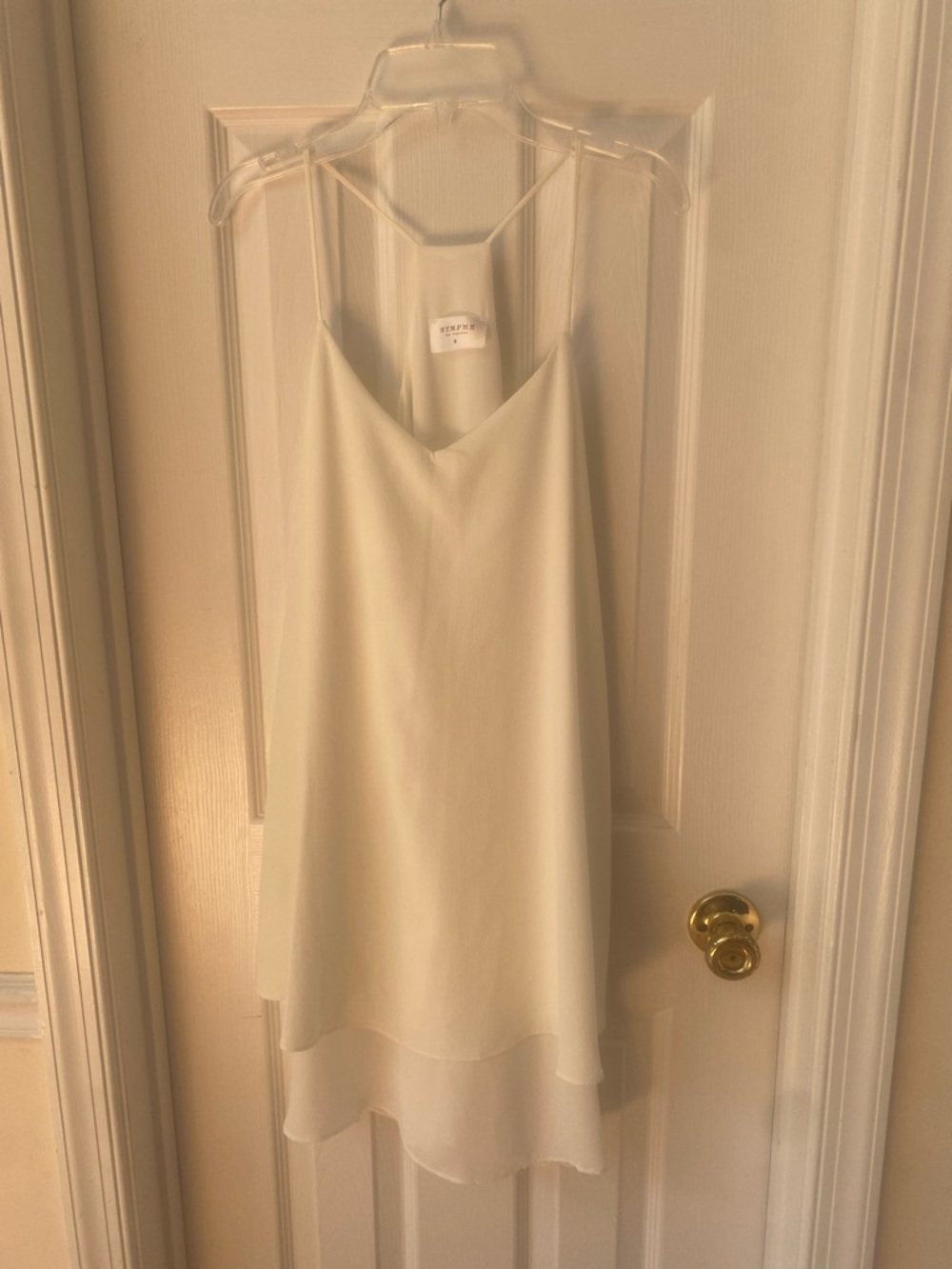 NYMPHE WhiteIvory Slip Dress with Delicate Straps